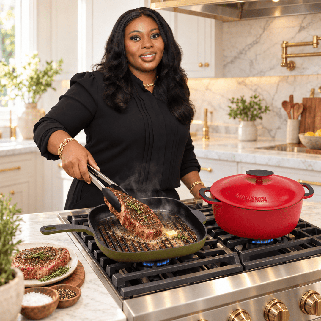 11-pieces Premium Enamel cast Iron Cookware - Buchymix UK
