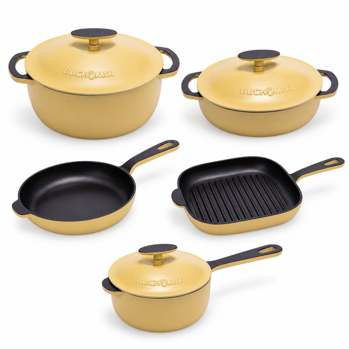 11-pieces Premium Enamel cast Iron Cookware - Buchymix UK