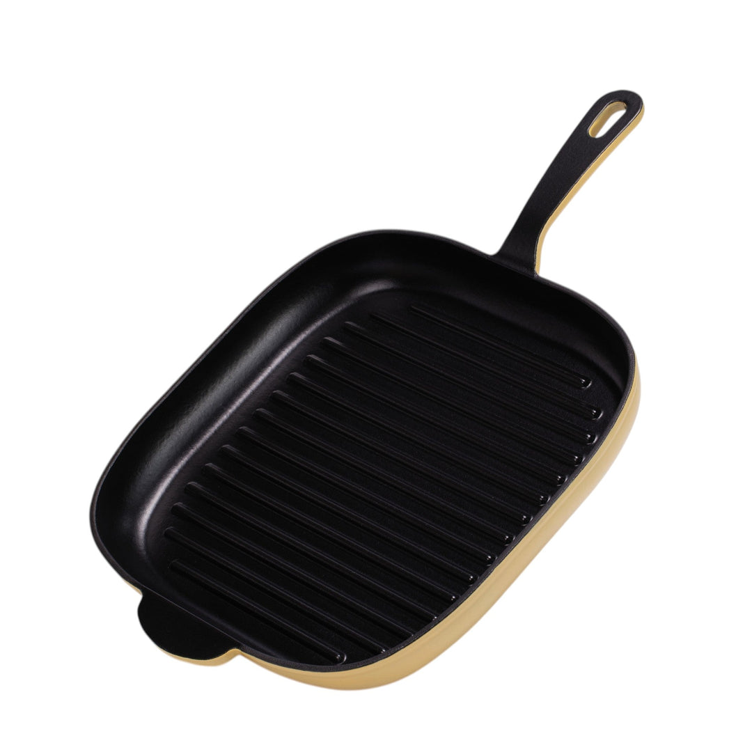 12-Inch Premium Enameled Cast Iron Grill Pan - Buchymix UK