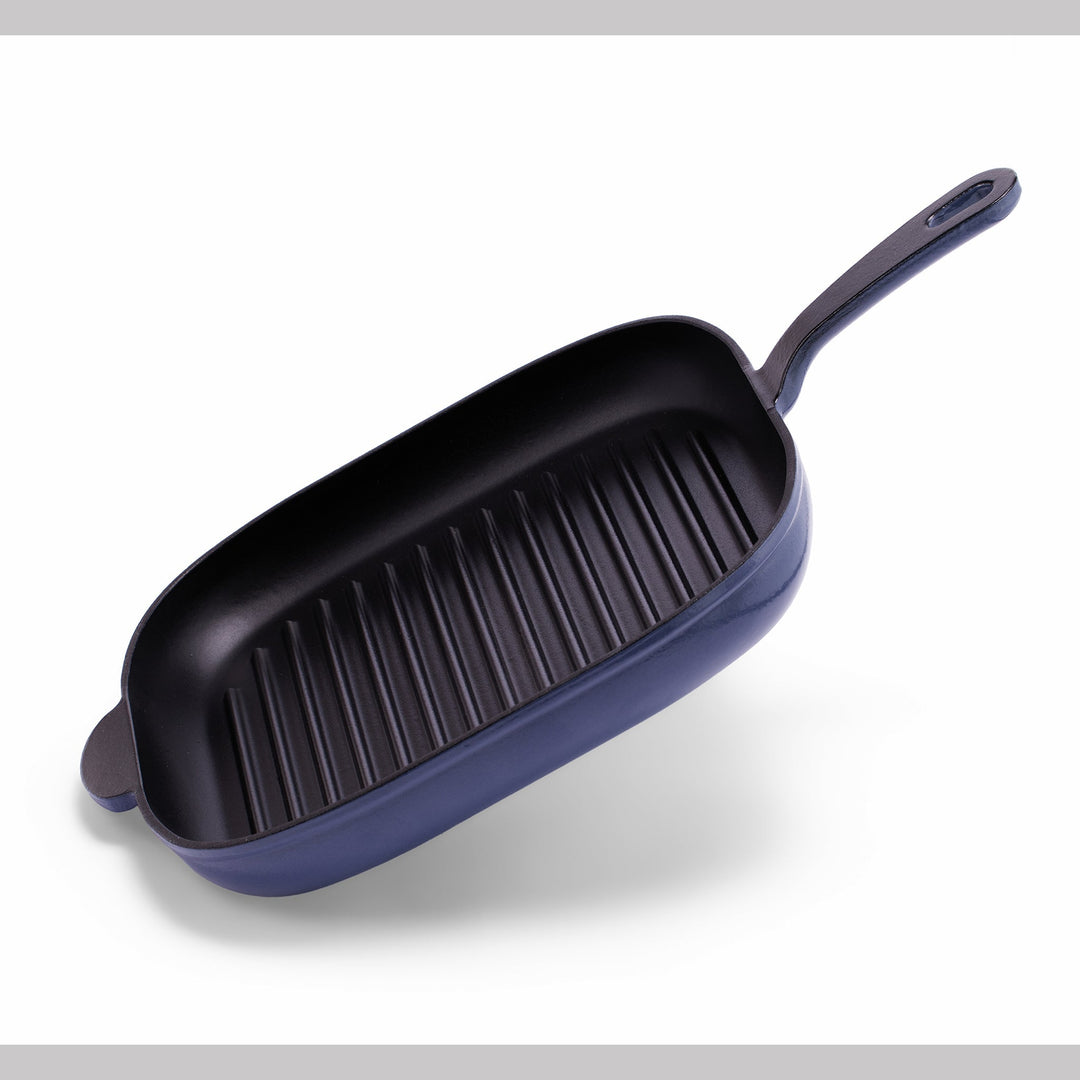 12-Inch Premium Enameled Cast Iron Grill Pan - Buchymix UK