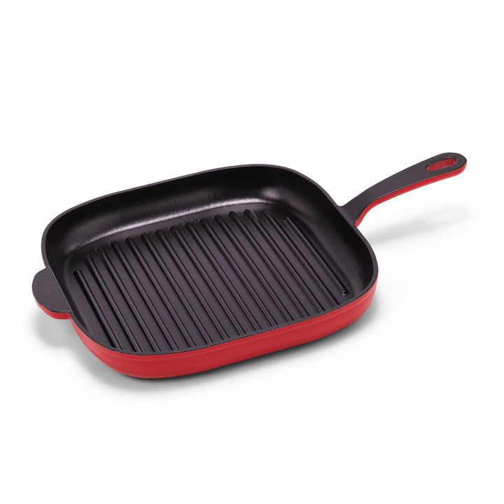 12-Inch Premium Enameled Cast Iron Grill Pan - Buchymix UK