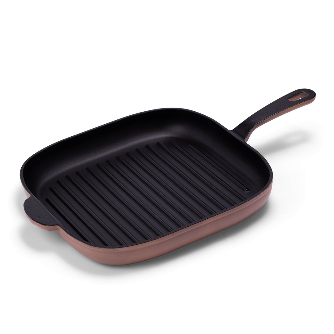 12-Inch Premium Enameled Cast Iron Grill Pan - Buchymix UK