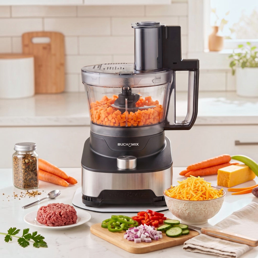 14 Cup All in 1 Pro Food Processor With Unbreakable BPA Free Bowl - Buchymix UK