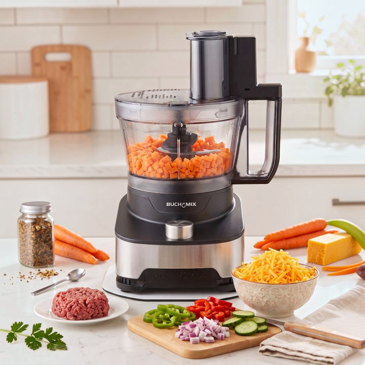 14 Cup All in 1 Pro Food Processor With Unbreakable BPA Free Bowl - Buchymix UK