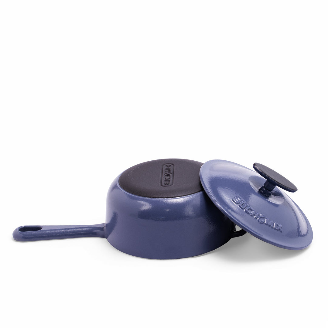 2-Quart Premium Enameled Cast Iron Saucepan with Lid - Buchymix UK