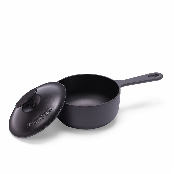 2-Quart Premium Enameled Cast Iron Saucepan with Lid - Buchymix UK