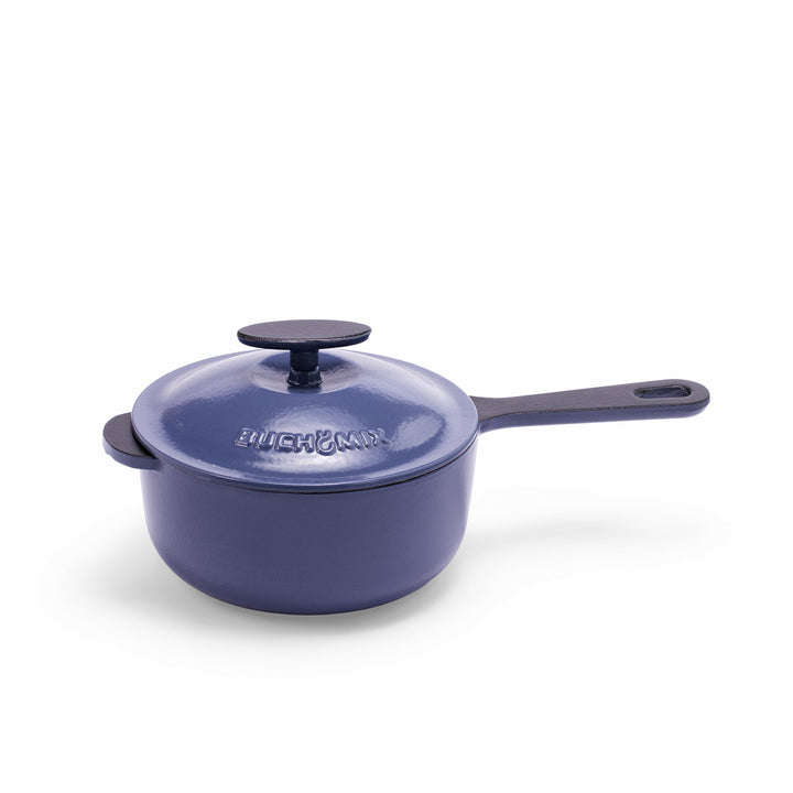 2-Quart Premium Enameled Cast Iron Saucepan with Lid - Buchymix UK