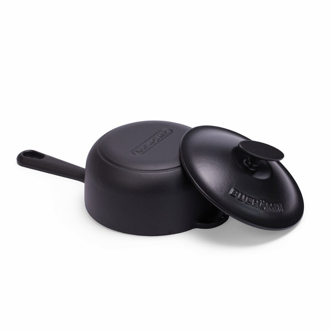 2-Quart Premium Enameled Cast Iron Saucepan with Lid - Buchymix UK