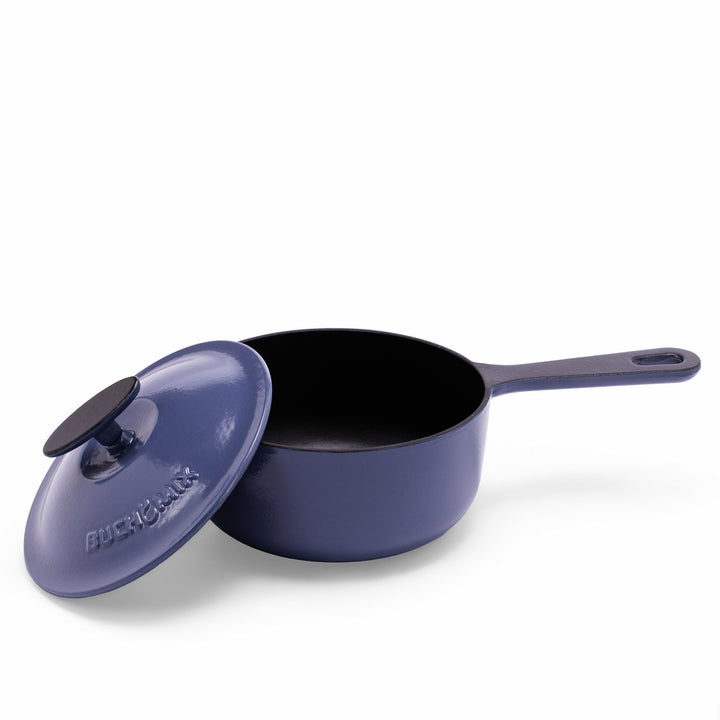 2-Quart Premium Enameled Cast Iron Saucepan with Lid - Buchymix UK
