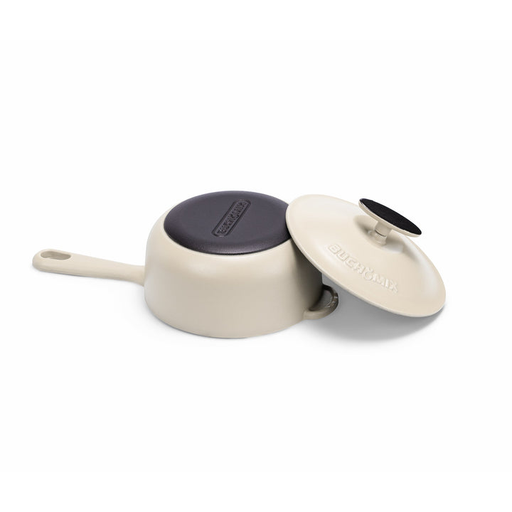 2-Quart Premium Enameled Cast Iron Saucepan with Lid - Buchymix UK