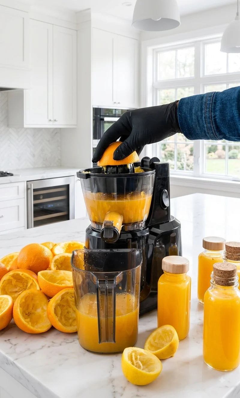 Hands Free Cold Pressed Batch Juicer With Heavy Duty Motor with Citrus Juicer