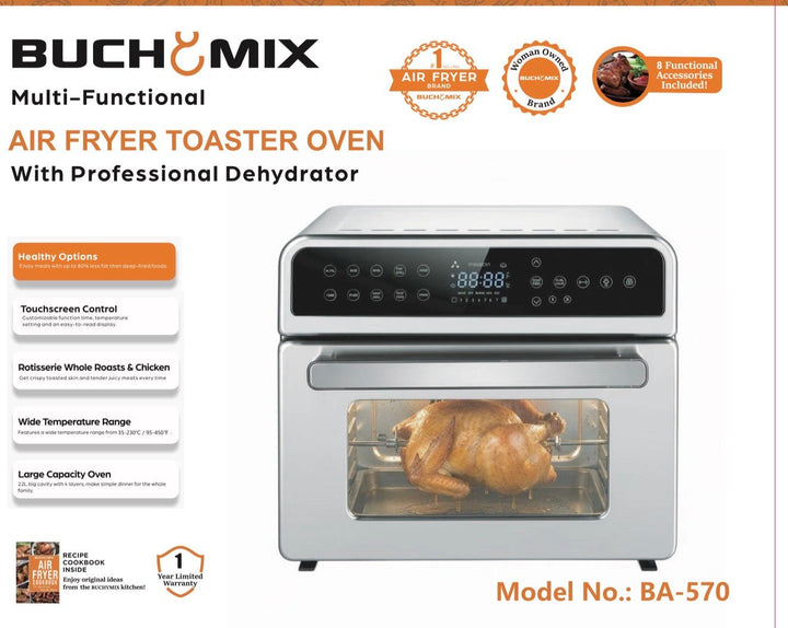 All in one Large Capacity Professional Dehydrator & Air Fryer Oven -22L - Buchymix UK