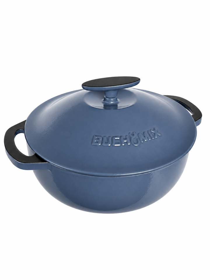Full Set of 22-Piece Premium Enameled Cast Iron Cookware