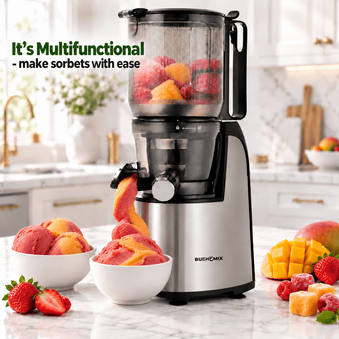Hands-Free Cold Pressed Slow Juicer with large Loading Bowl- BJ30 - Buchymix UK