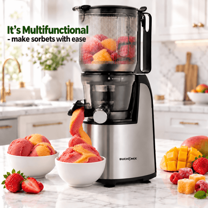Hands-Free Cold Pressed Slow Juicer with large Loading Bowl- BJ30 - Buchymix UK