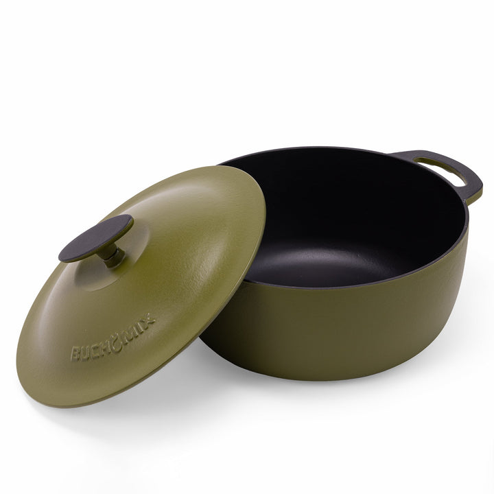 Premium Enameled Cast Iron Dutch Oven with Lid - Buchymix UK