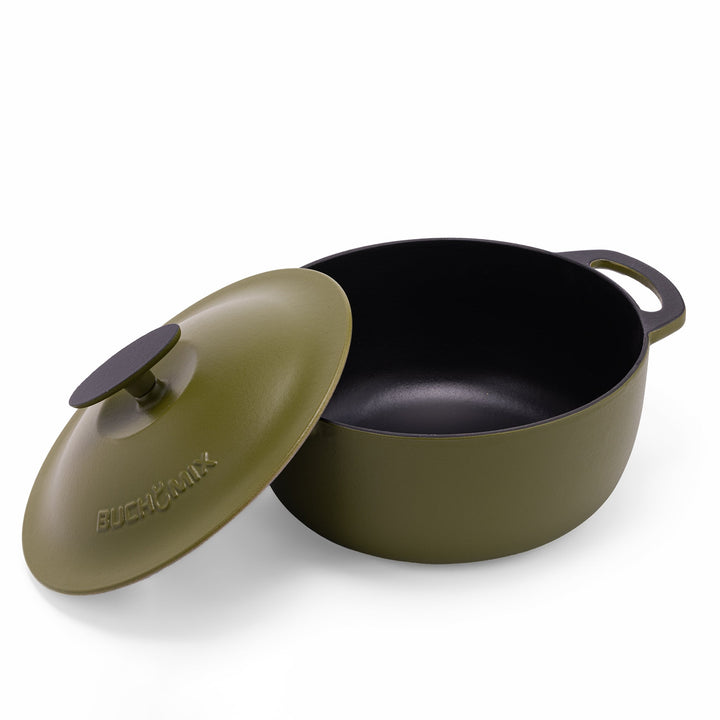 Premium Enameled Cast Iron Dutch Oven with Lid - Buchymix UK