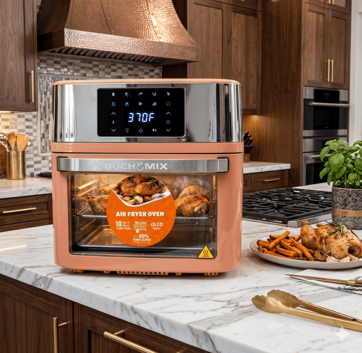 Premium Multifunction Smart Air Fryer Oven - All Stainless Steel Interior - Buchymix UK