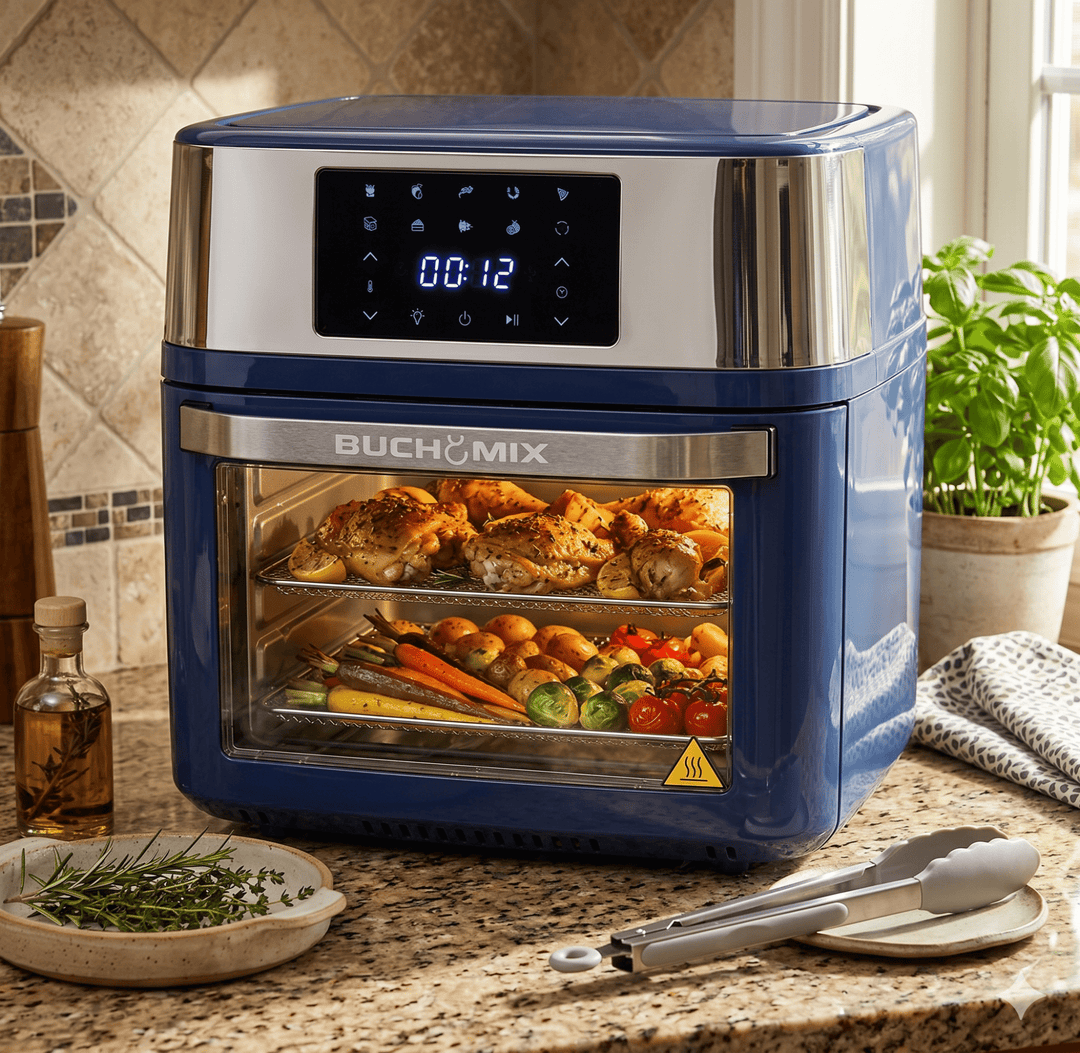Premium Multifunction Smart Air Fryer Oven - All Stainless Steel Interior - Buchymix UK