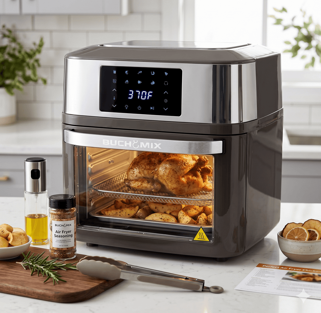 Premium Multifunction Smart Air Fryer Oven - All Stainless Steel Interior - Buchymix UK