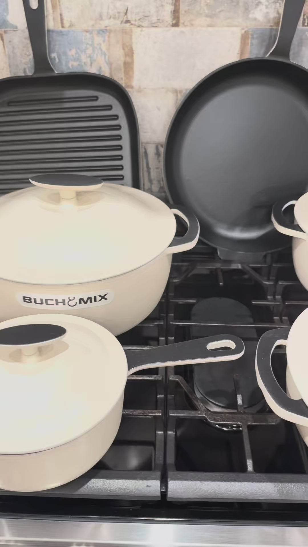 11-pieces Premium Enamel cast Iron Cookware