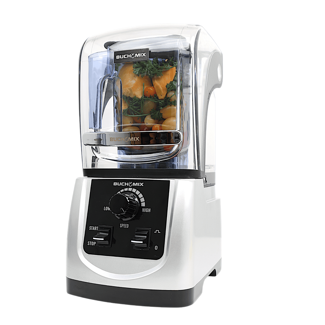 Ultra Heavy Duty Soundproof Blender With Manual Control - Silver - Buchymix UK