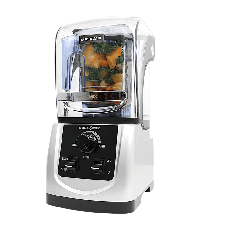 Ultra Heavy Duty Soundproof Blender With Manual Control - Silver - Buchymix UK
