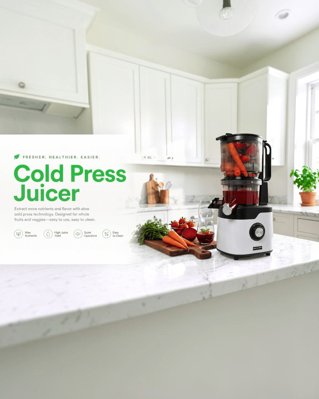 Ultra Heavy Duty XL Hands-Free Slow Juicer BJ23 (15 DAYS TO DELIVER) - Buchymix UK
